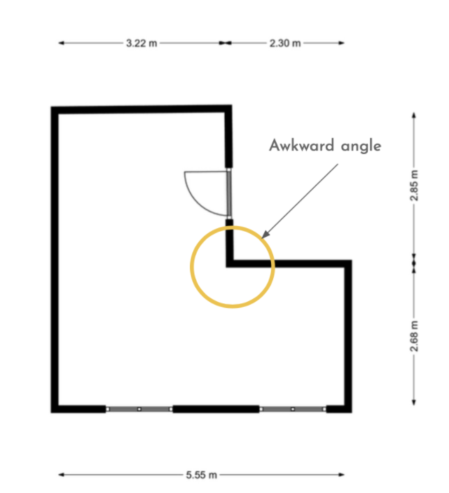 L shaped room design discount